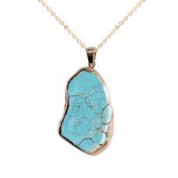 Turquoise Pendant with Zinc Alloy irregular 5-40mm Sold By PC