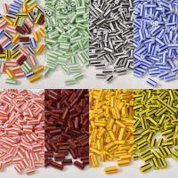 Kleursolide glazen Seed beads, Glazen kralen, Kolom, DIY, meer kleuren voor de keuze, 8x4mm, Ca 36pC's/Bag, Verkocht door Bag