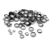 Rostfritt stål Pärlor Keps, 304 rostfritt stål, maskin poleras, DIY & olika storlek för val, ursprungliga färgen, 200PC/Bag, Säljs av Bag