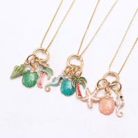 Zinc Alloy Jewelry Necklace with Resin for children & enamel nickel lead & cadmium free Length Approx 21.65 Inch Sold By PC