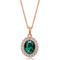 Zinc Alloy Jewelry Necklace with Cubic Zirconia with 6cm extender chain plated fashion jewelry & for woman Length 40 cm Sold By PC