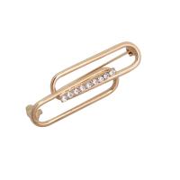 Zinc Alloy Brooch plated Unisex & with rhinestone & hollow nickel lead & cadmium free Sold By Lot