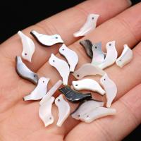 Natural Freshwater Shell Beads Black Shell with White Shell Bird DIY Sold By PC