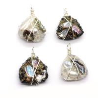 Freshwater Pearl Pendants Resin with brass wire & Freshwater Pearl irregular silver color plated DIY Sold By PC