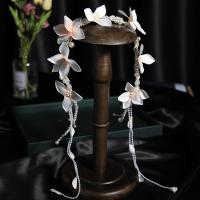 Nupcial Cabelo Flores, Concha de resina, feito à mão, para mulher, branco, 970mm, 3PCs/Lot, vendido por Lot