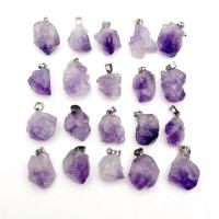 Amethyst Pendant with 304 Stainless Steel DIY 1-2cm Sold By PC