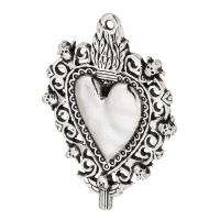 Zinc Alloy Heart Pendants antique silver color plated Unisex silver color nickel lead & cadmium free Approx 2mm Sold By KG