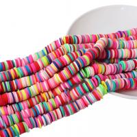Polymer Clay Gyöngyök, kézi, DIY, kevert színek, 10mm, Kb 260PC-k/Strand, Naponta eladott Kb 15.75 inch Strand