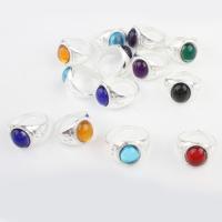 Cink Alloy Ring Set, Cink ötvözet, -val Gyanta, egynemű, kevert színek, 17mm, 100PC-k/Box, Által értékesített Box