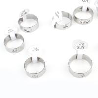 Stainless Steel Finger Ring 304 Stainless Steel Unisex silver color 17mm Sold By Box