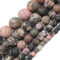 Rhodoniet kralen, Rhodonite, DIY & frosted, gemengde kleuren, Per verkocht Ca 38 cm Strand