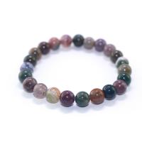 Indian Agate Bracelets Round handmade Unisex mixed colors 8mm Length 18 cm Sold By PC
