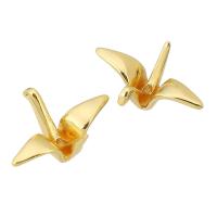 Brass Jewelry Beads Thousand Origami Cranes gold color plated DIY golden nickel lead & cadmium free Approx 0.5mm Sold By PC