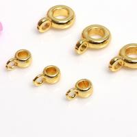 Messing Bail Beads, Runde, forgyldt, du kan DIY & forskellig størrelse for valg, flere farver til valg, nikkel, bly & cadmium fri, Solgt af PC