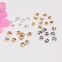 Crimp Bead Cover Brass Round plated DIY nickel lead & cadmium free Sold By Bag