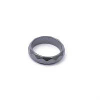 Hematite Finger Ring Unisex & faceted black Sold By PC