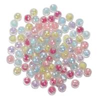 Bead in Bead Acrylic Beads Round DIY & transparent mixed colors 8mm Sold By Bag