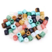 Perles de pierres précieuses mixtes, pierre gemme, pilier, poli, différents matériaux pour le choix, plus de couleurs à choisir, 9x9mm, Vendu par PC