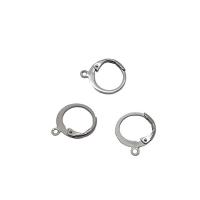 Stainless Steel Hoop Earring Component 304 Stainless Steel machine polished fashion jewelry & DIY & Unisex original color Sold By PC