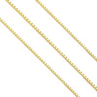 Stainless Steel Chain Necklace 304 Stainless Steel Vacuum Ion Plating Unisex & box chain gold Sold By PC