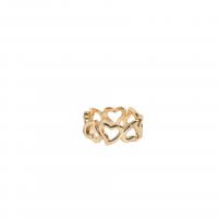 Brass Finger Ring Heart plated & for woman & hollow nickel lead & cadmium free US Ring Sold By PC