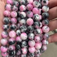 Persian Jade Beads Round polished two different colored Sold Per Approx 14.96 Inch Strand