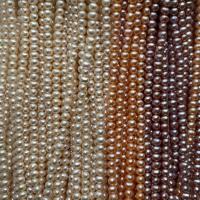 Okragłe koraliki z hodowlanych pereł słodkowodnych, Perła naturalna słodkowodna, Koło, DIY, dostępnych więcej kolorów, 4.5-5mm, sprzedawane na około 14.57 cal Strand
