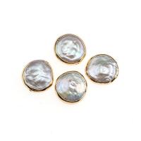 Freshwater Pearl Beads with Brass DIY white 12-14mm Sold By PC