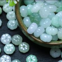 Natural Jadeite Beads Pumpkin polished DIY green 10mm Sold By PC