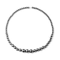 Hematite collar, para mujer, Negro, longitud aproximado 45 cm, Vendido por UD