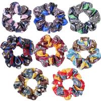 Hair Scrunchies Cloth handmade vintage & Girl & for woman & two tone Sold By Bag