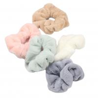 Hair Scrunchies Plush Round fashion jewelry & elastic & for woman 120mm Inner Approx 50mm Sold By PC