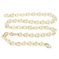 Brass Ball Chain, with Plastic Pearl, gold color plated, DIY, 10m/Lot, Sold By Lot