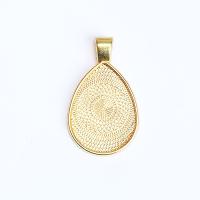 Zinc Alloy Pendant Cabochon Setting Teardrop plated Sold By PC