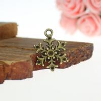 Zinc Alloy Pendants Snowflake plated antique bronze color 17mm Sold By PC