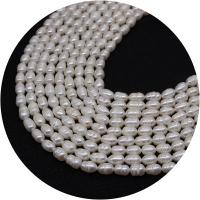Cultured Rice Freshwater Pearl Beads irregular polished DIY white Sold Per 14.96 Inch Strand