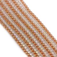 Natural Clear Quartz Beads Round plated DIY Sold Per Approx 14.96 Inch Strand