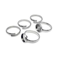 Stainless Steel Finger Ring 304 Stainless Steel machine polished fashion jewelry & DIY & Unisex original color 18mm Sold By PC
