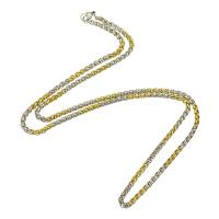 Stainless Steel Chain Necklace 304 Stainless Steel Vacuum Ion Plating fashion jewelry & for woman 3mm Length Approx 23 Inch Sold By PC