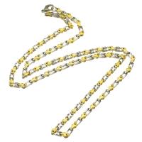 Stainless Steel Chain Necklace 304 Stainless Steel Vacuum Ion Plating fashion jewelry & for woman 3mm Length Approx 23.5 Inch Sold By PC