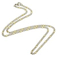 Stainless Steel Chain Necklace 304 Stainless Steel Vacuum Ion Plating fashion jewelry & for woman 3mm Length Approx 17.5 Inch Sold By PC