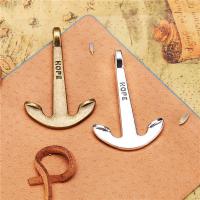 Zinc Alloy Ship Wheel & Anchor Pendant plated DIY nickel lead & cadmium free Sold By PC