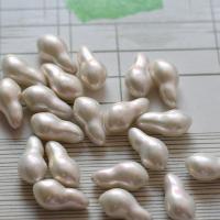 ABS Plastic Beads ABS Plastic Pearl DIY & half-drilled white 2.5*1cm Sold By Bag