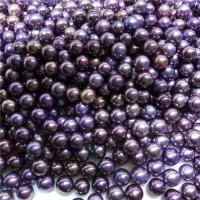 Natural Freshwater Pearl Loose Beads Round DIY purple Sold By PC