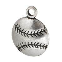 Zinc Alloy Pendants Baseball antique silver color plated Unisex silver color nickel lead & cadmium free Approx 2.5mm Sold By KG