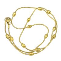 Stainless Steel Chain Necklace 304 Stainless Steel Vacuum Ion Plating fashion jewelry & Unisex golden 4mm.1mm Length Approx 19.5 Inch Sold By PC