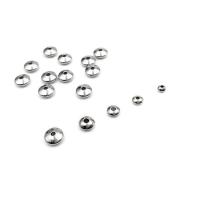 Stainless Steel Spacer Beads 304 Stainless Steel Flat Round silver color plated DIY silver color Sold By PC