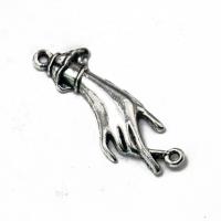 Zinc Alloy Hand Pendants plated silver color Sold By PC