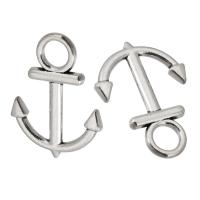 Zinc Alloy Ship Wheel & Anchor Pendant antique silver color plated Unisex silver color nickel lead & cadmium free Approx 6mm Sold By KG