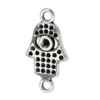 Zinc Alloy Connector Setting Hand antique silver color plated DIY & 1/1 loop silver color nickel lead & cadmium free Approx 2mm Sold By KG